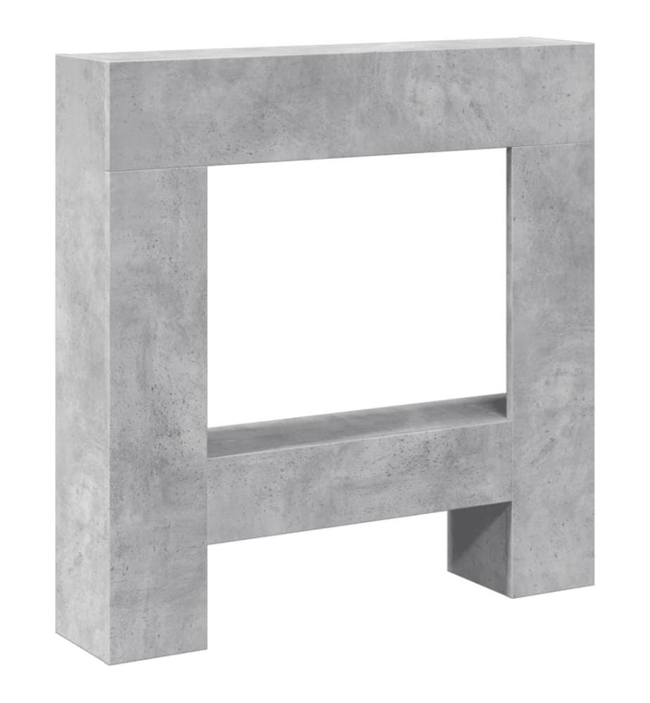Cadre de cheminée gris béton 81x18x82 cm bois d'ingénierie