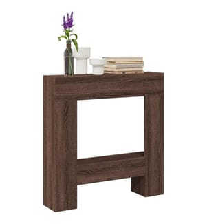 Cadre de cheminée chêne marron 81x18x82 cm bois d'ingénierie