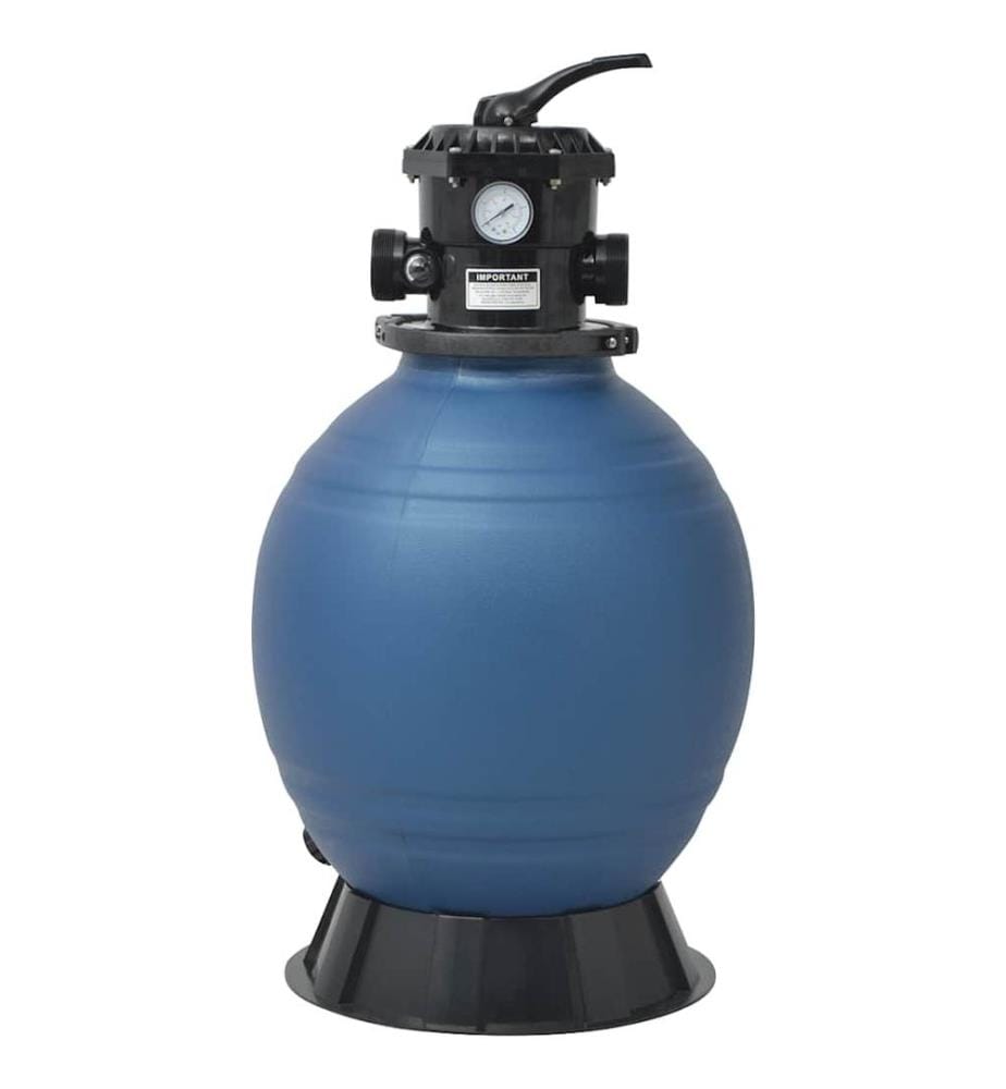 Pool-Sandfilter mit 6-Wege-Ventil Filterkessel Blau 460 mm