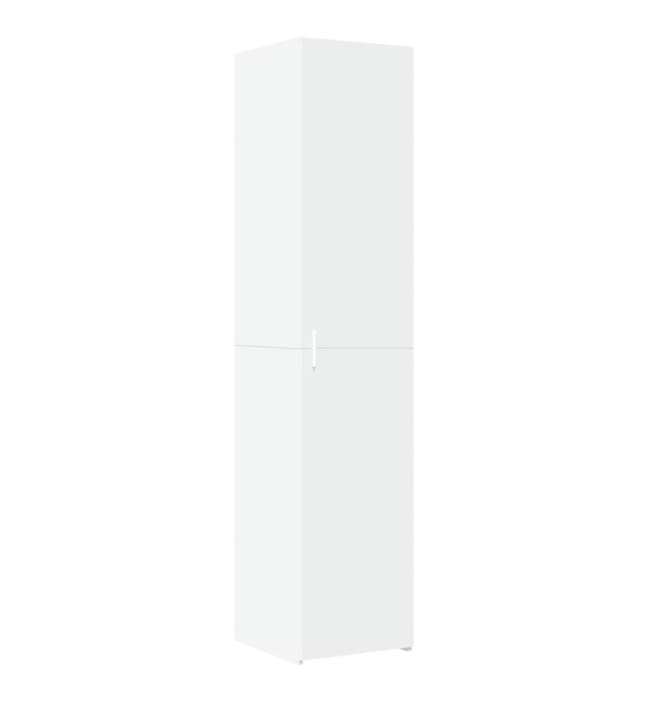 Buffet haut blanc 40x42,5x185 cm bois d'ingénierie