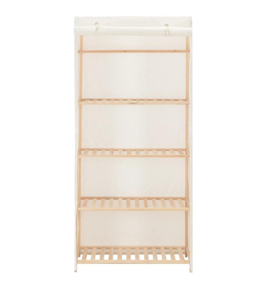 Kleiderschrank Weiss 79 x 40 x 170 cm Stoff