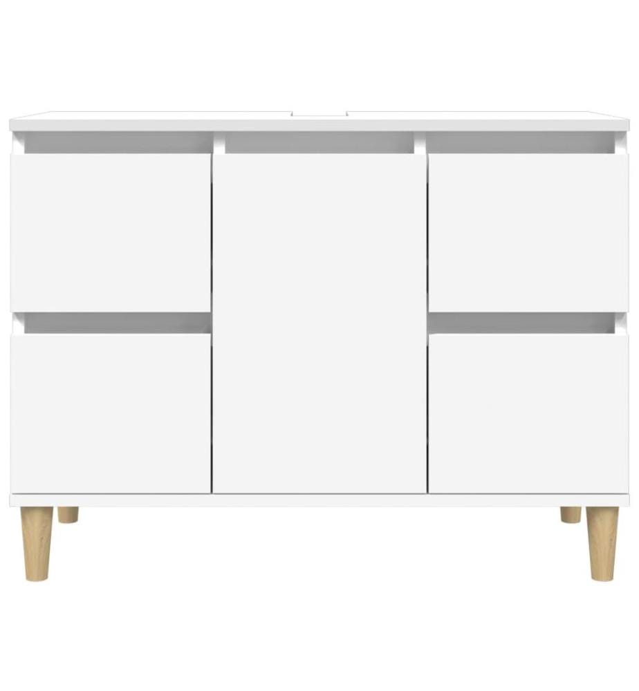 Meuble d'évier blanc 80x33x60 cm bois d'ingénierie