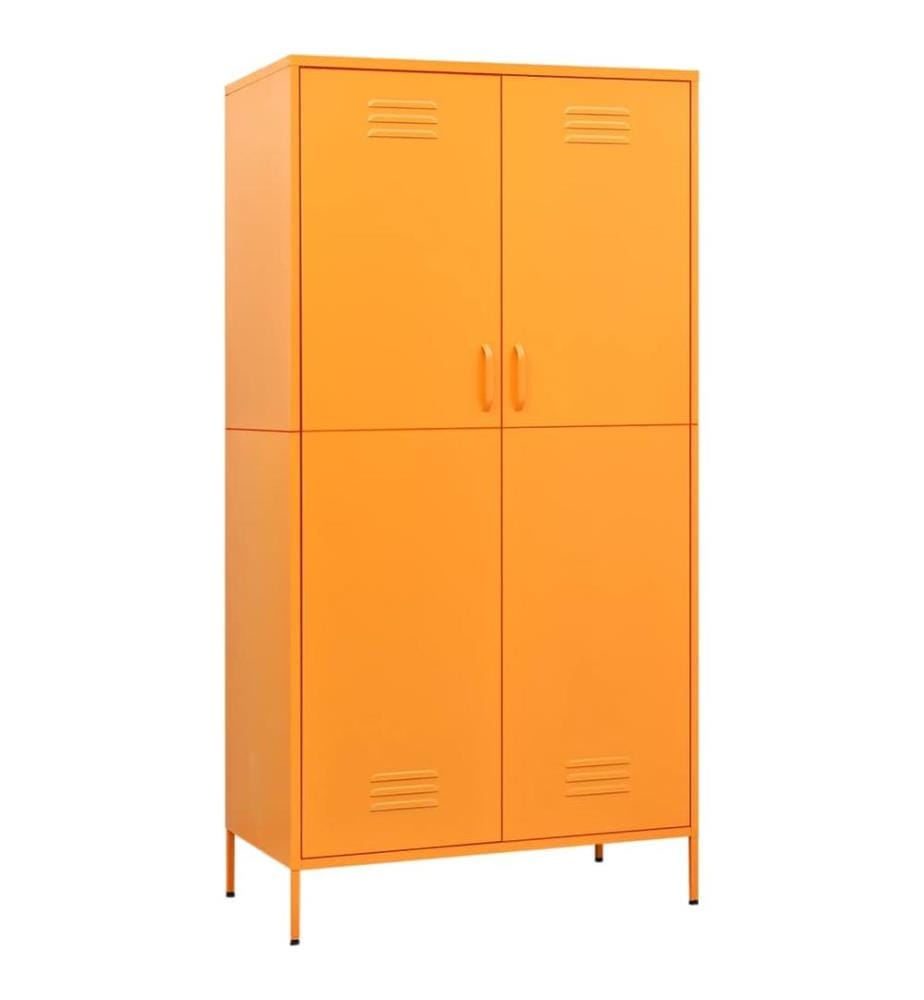 Garde-robe Jaune moutarde 90x50x180 cm Acier