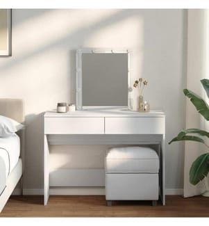 Coiffeuse avec LED blanc 100x40x130 cm