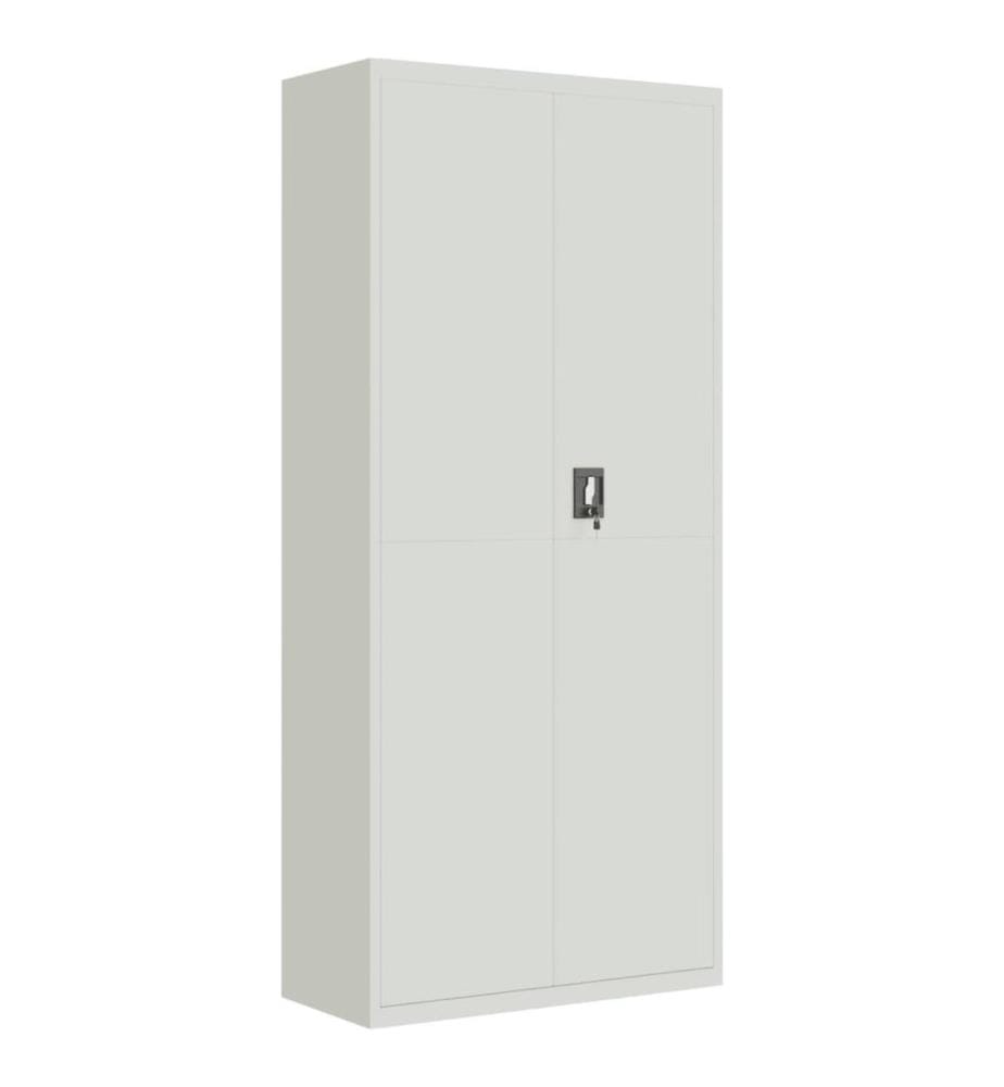 Classeur gris clair 90x40x200 cm acier