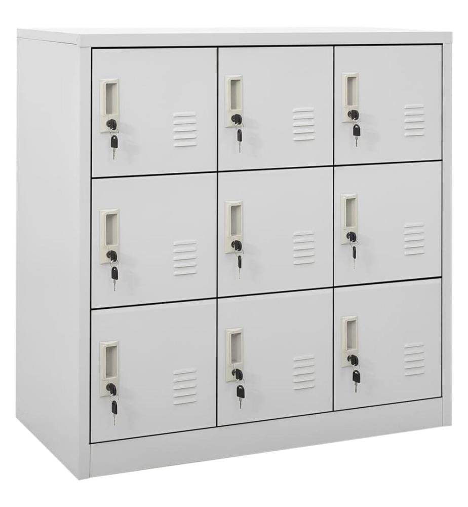 Schliessfachschrank Hellgrau 90x45x92,5 cm Stahl