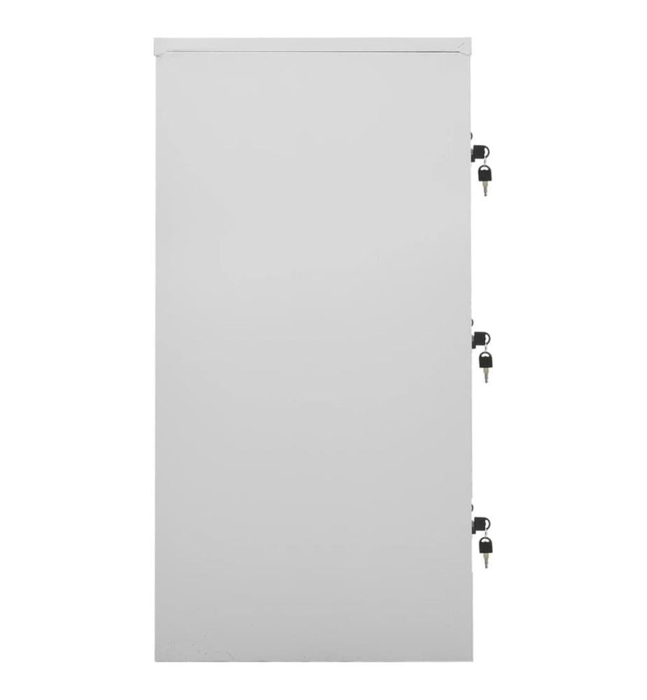 Schliessfachschrank Hellgrau 90x45x92,5 cm Stahl