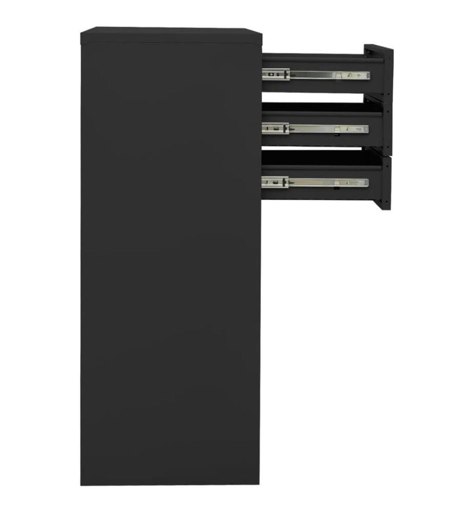 Büroschrank Anthrazit 90x40x102 cm Stahl