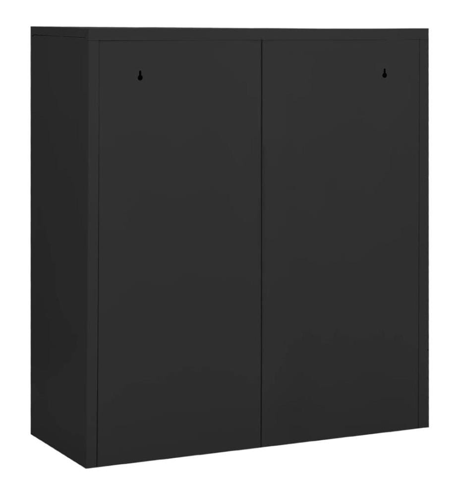Büroschrank Anthrazit 90x40x102 cm Stahl