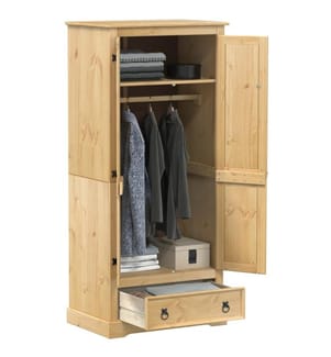 Kleiderschrank Corona 76x50x170 cm Massivholz Kiefer