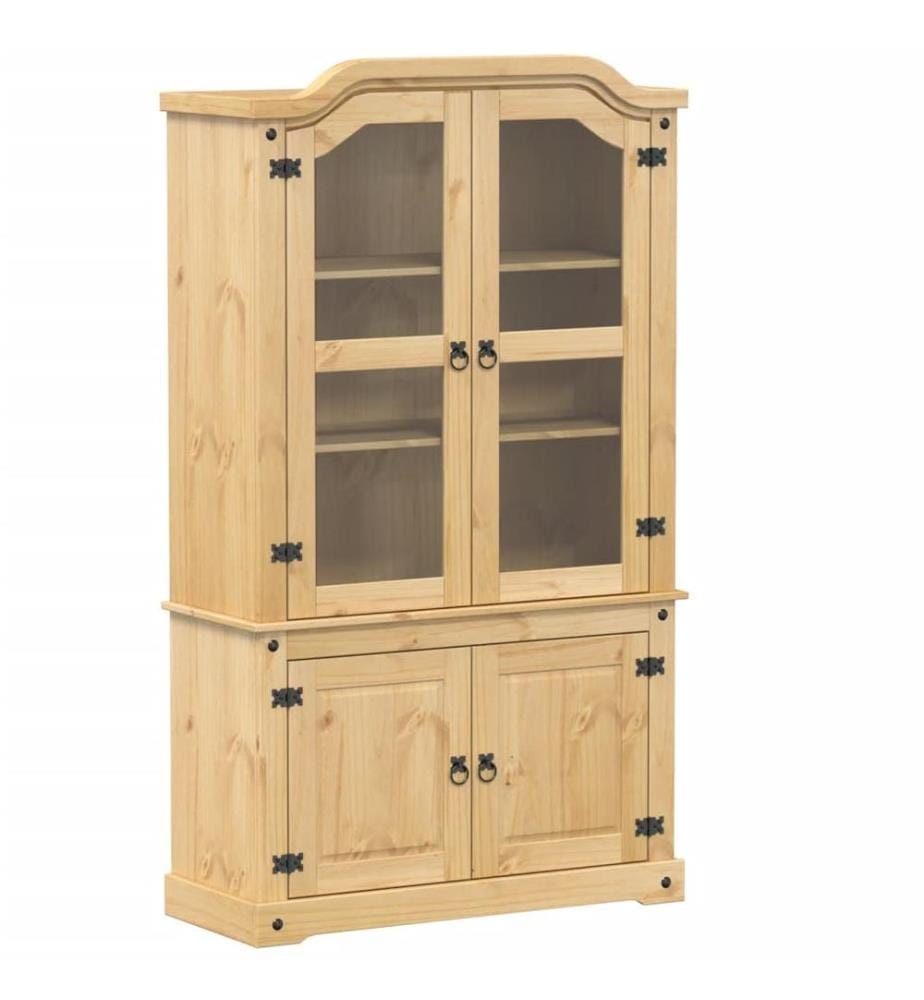 Vitrine Corona 103,5x42x180 cm Massivholz Kiefer