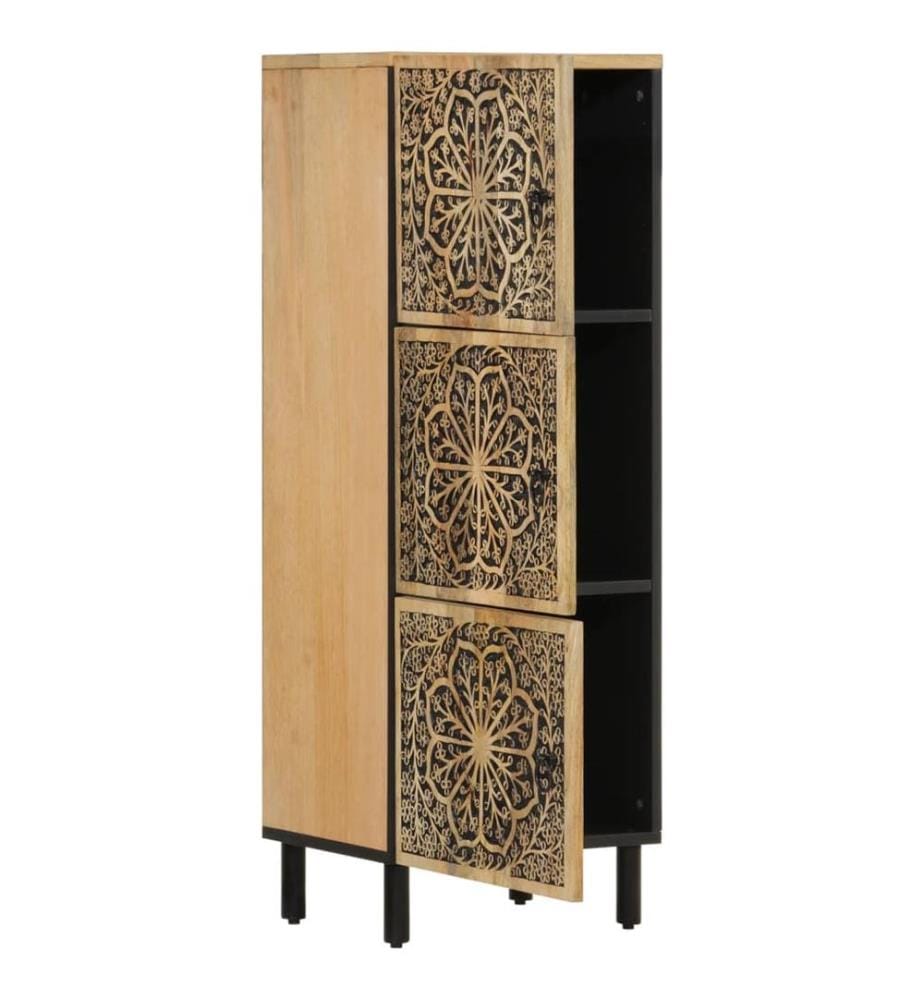 Armoire latérale 40x33x110 cm bois massif de manguier