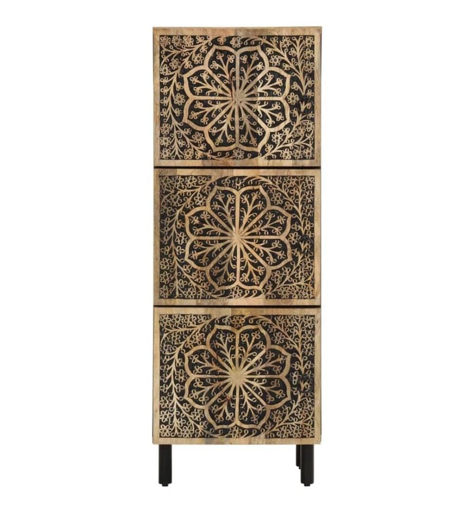 Armoire latérale 40x33x110 cm bois massif de manguier
