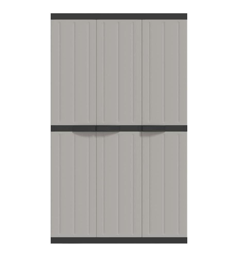 Gartenschrank Grau und Schwarz 97x37x165 cm PP
