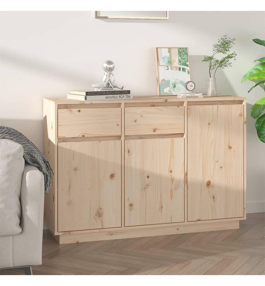 Sideboard 110x34x75 cm Massivholz Kiefer