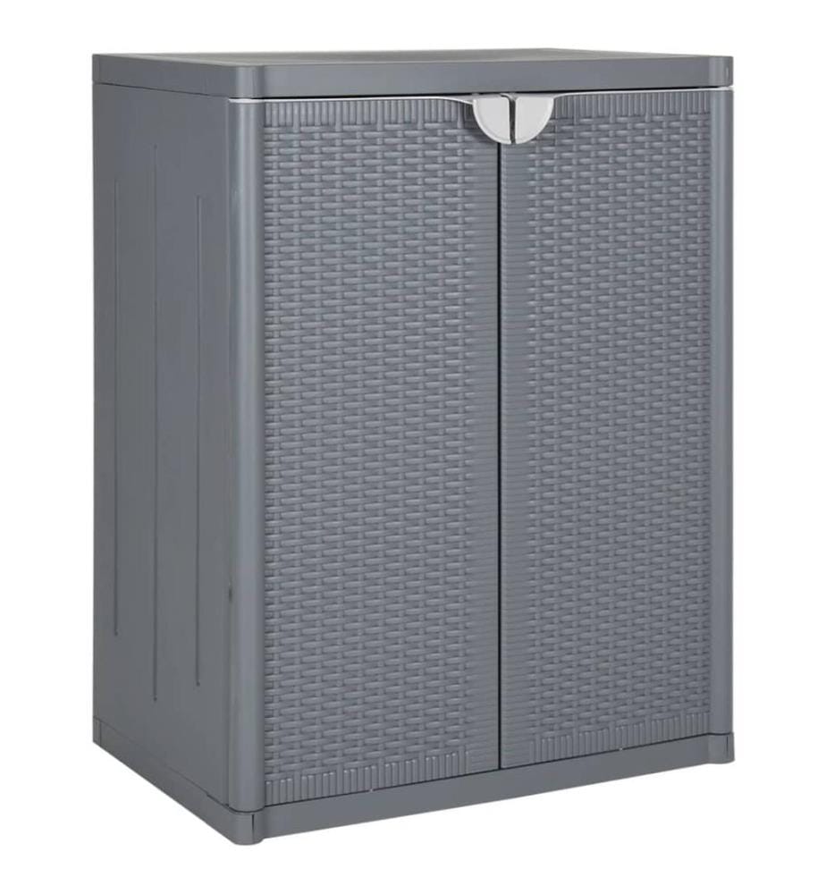 Gartenschrank Grau 65x45x88 cm PP Rattan-Optik