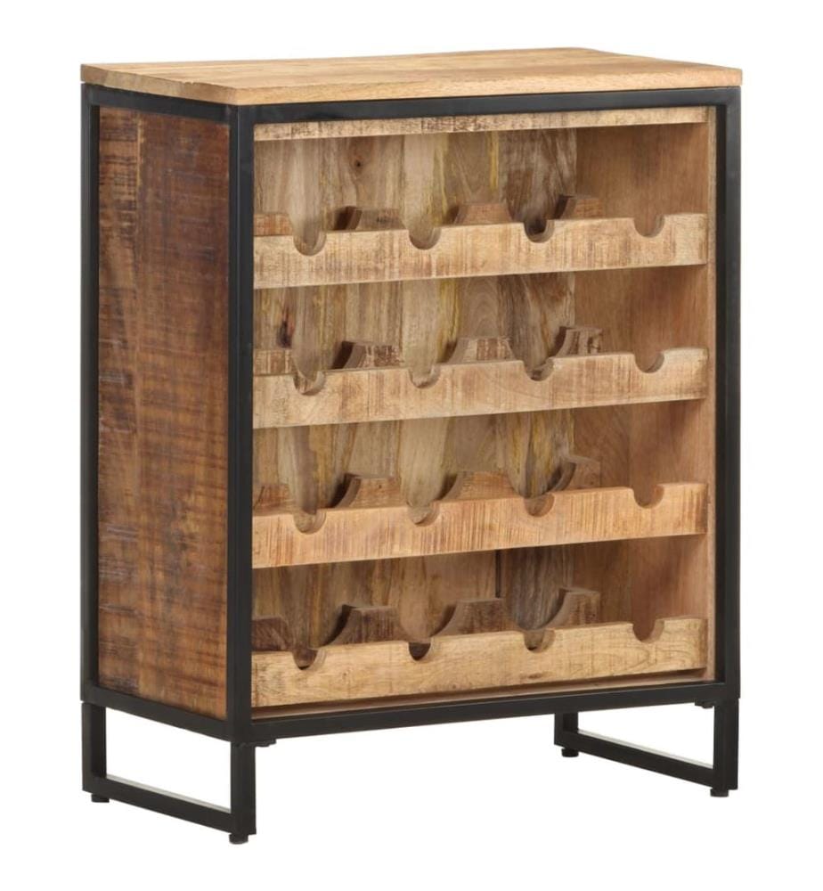 Weinschrank 62x33x78,5 cm Raues Mangoholz