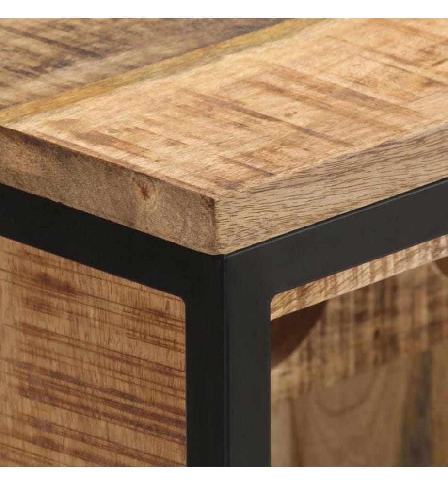 Weinschrank 62x33x78,5 cm Raues Mangoholz