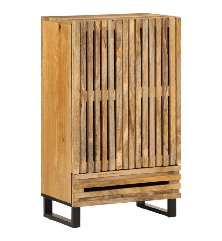 Buffet haut 60x34x100 cm bois massif de manguier brut