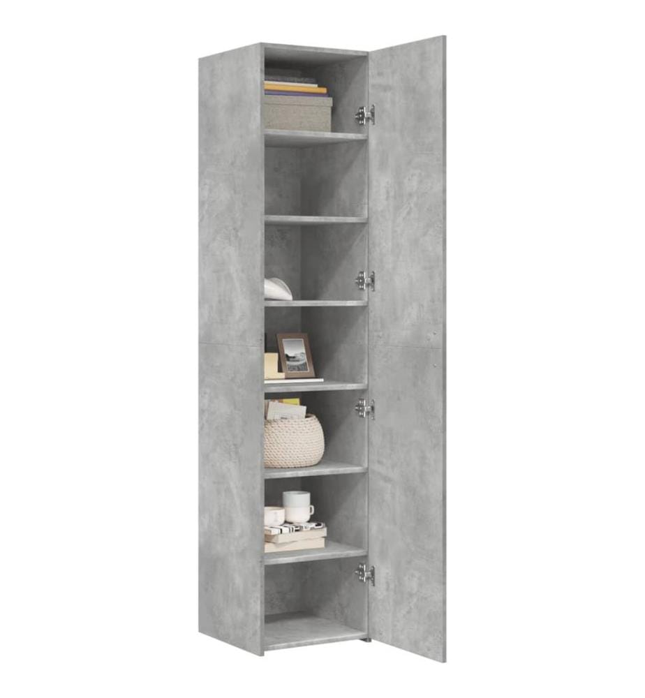 Highboard Betongrau 40x42,5x185 cm Holzwerkstoff