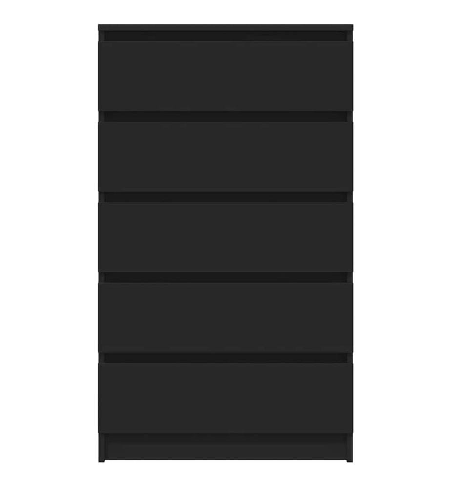 Schubladenschrank Schwarz 60x36x103 cm Holzwerkstoff