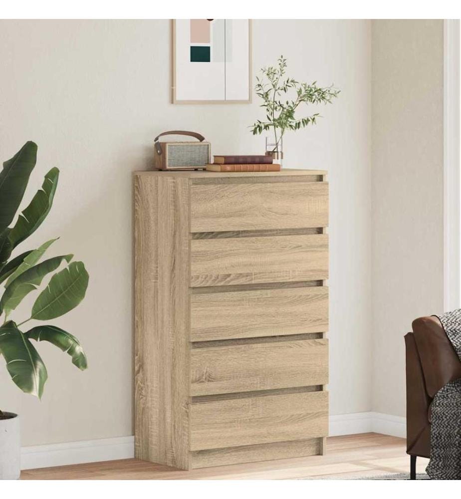 Schubladenschrank Sonoma-Eiche 60x36x103 cm Holzwerkstoff