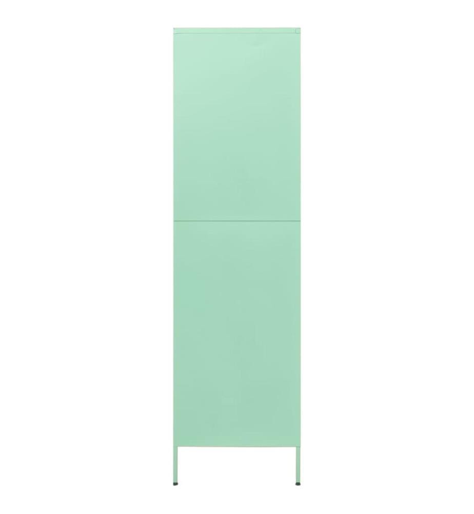 Kleiderschrank Minzgrün 90x50x180 cm Stahl