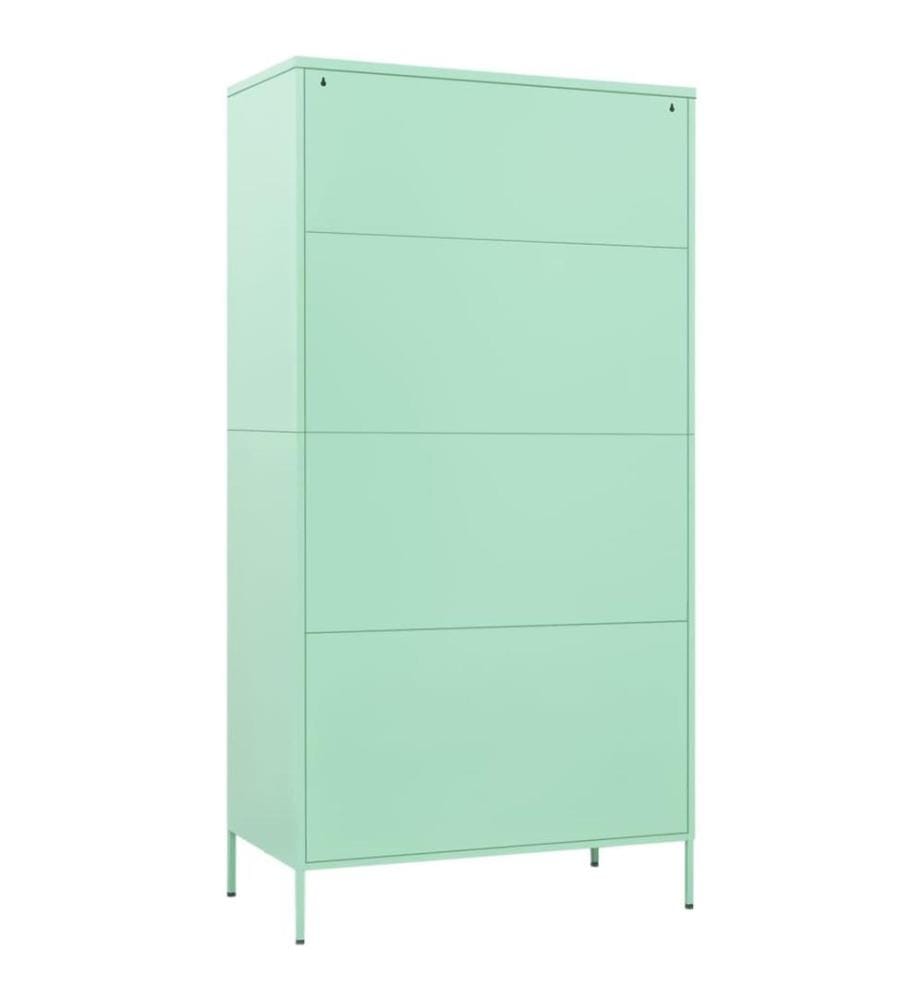 Kleiderschrank Minzgrün 90x50x180 cm Stahl