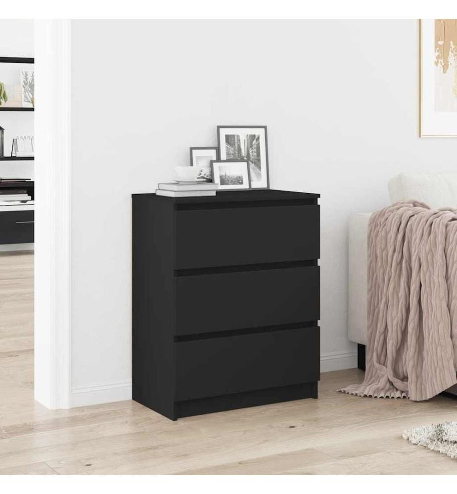 Sideboard Schwarz 60x35x76 cm Holzwerkstoff