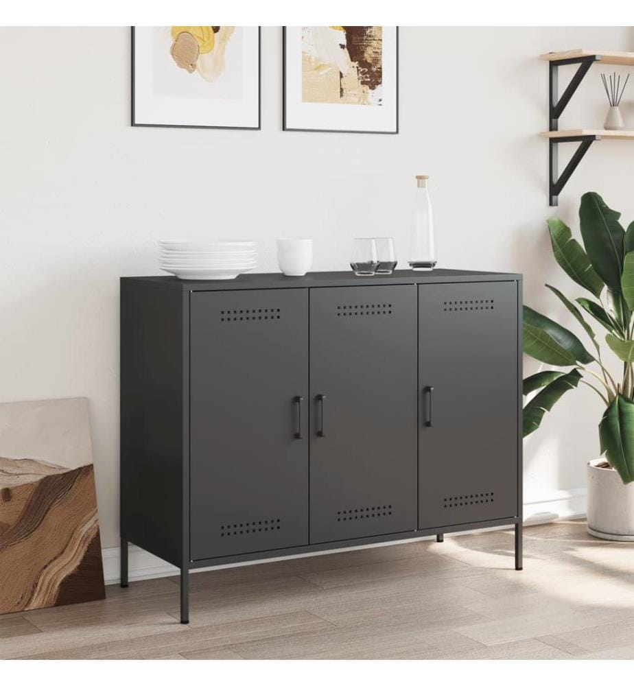 Sideboard Schwarz 100,5x39x79 cm Stahl