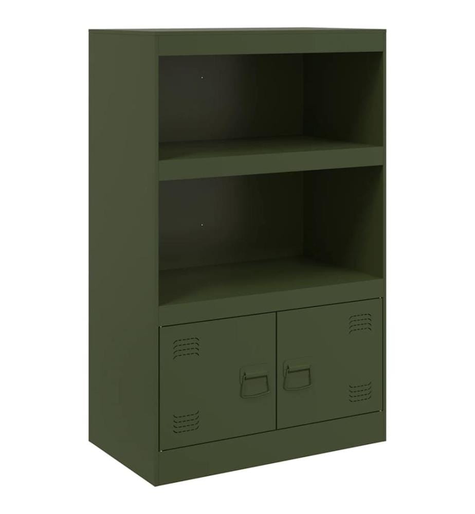 Sideboard Olivgrün 67x39x107 cm Stahl