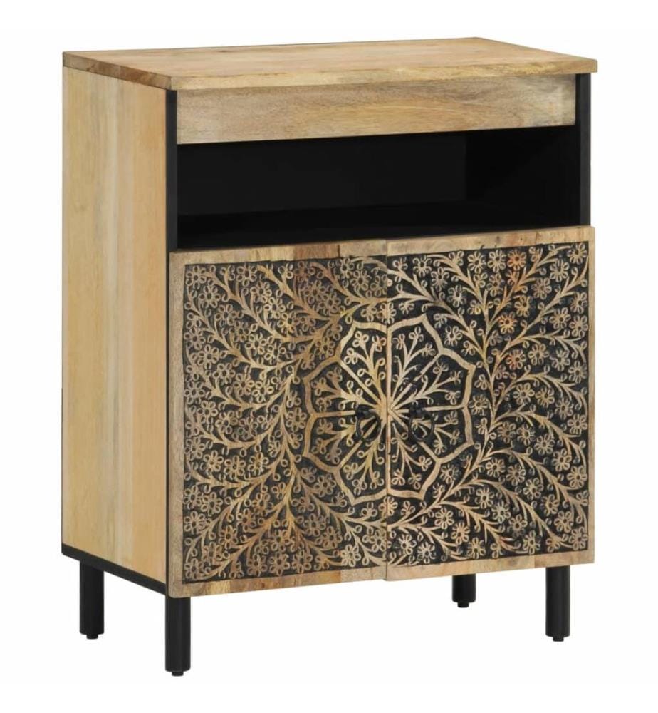Beistellschrank 60x33x75 cm Massivholz Mango