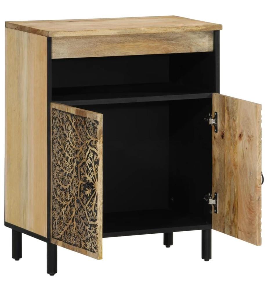 Beistellschrank 60x33x75 cm Massivholz Mango