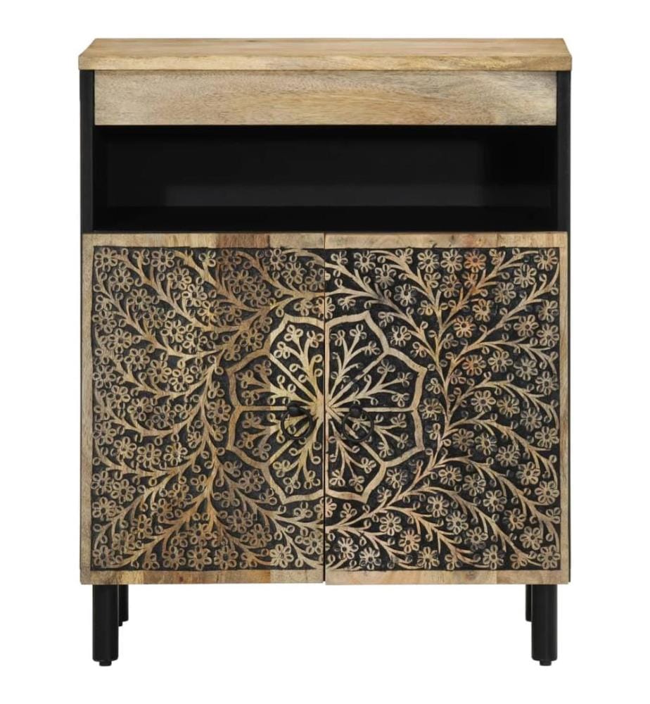 Beistellschrank 60x33x75 cm Massivholz Mango