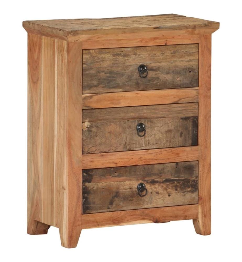 Sideboard 60x33x75 cm Akazie und Recyceltes Massivholz