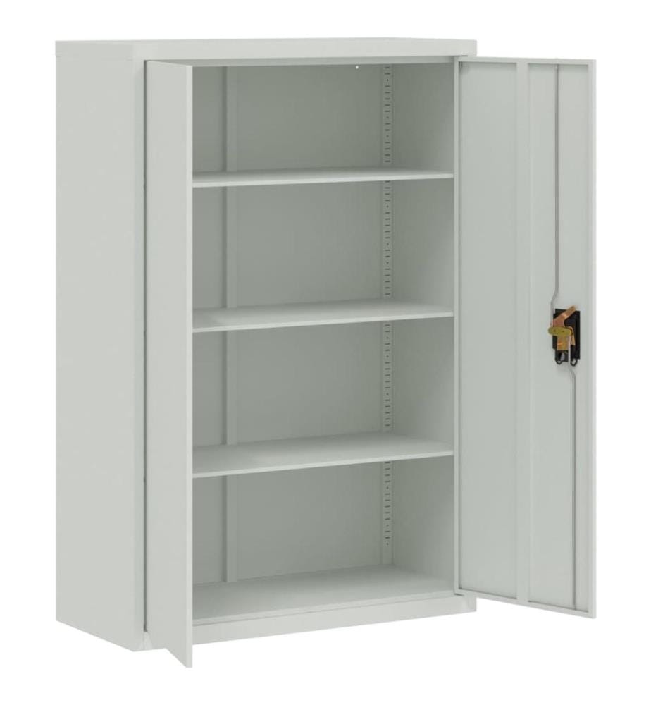 Armoire de bureau 90x40x140 cm Acier Gris