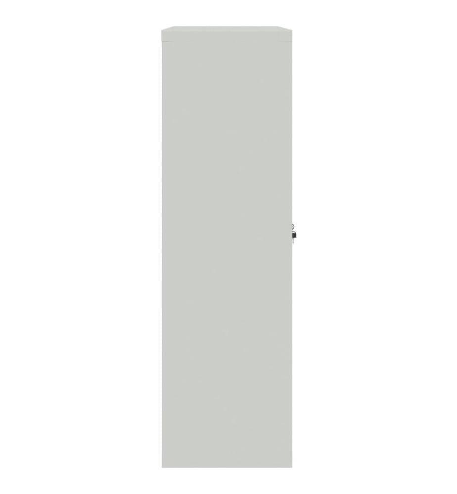 Armoire de bureau 90x40x140 cm Acier Gris