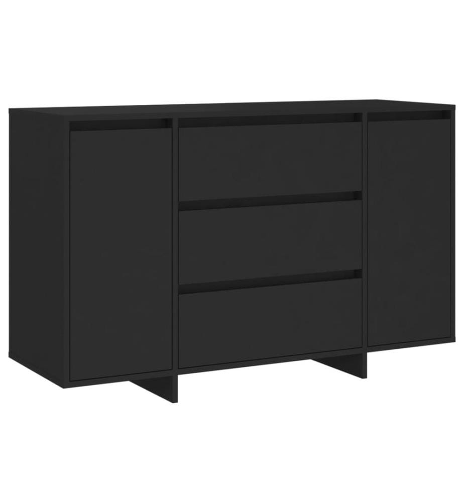 Sideboard mit 3 Schubladen Schwarz 120x41x75 cm Holzwerkstoff
