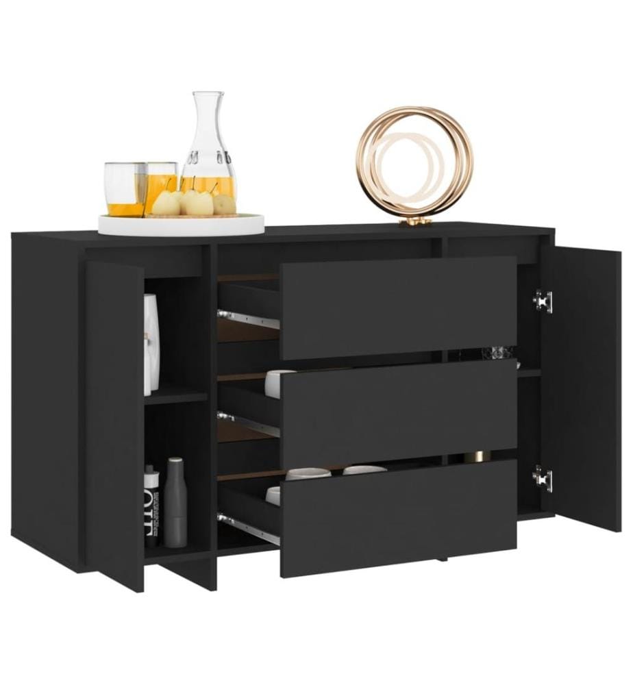 Sideboard mit 3 Schubladen Schwarz 120x41x75 cm Holzwerkstoff