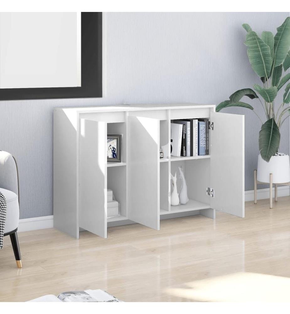 Sideboard Weiss 102x33x75 cm Holzwerkstoff