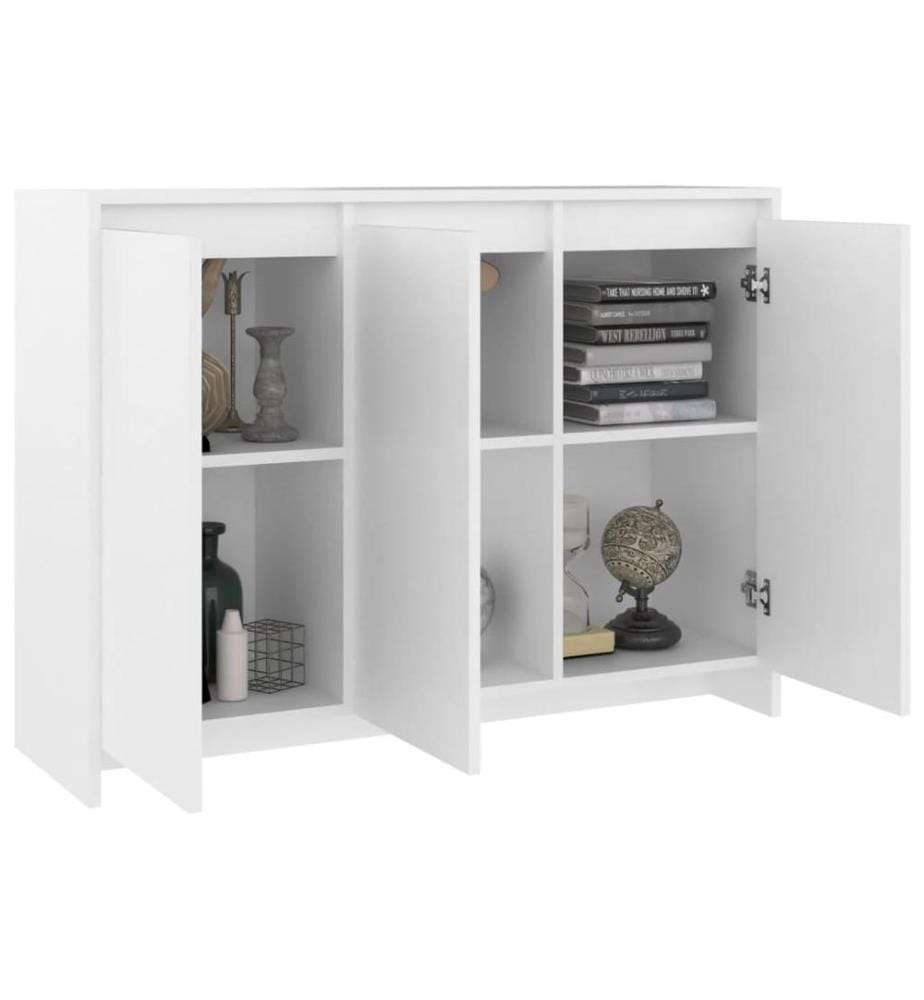 Sideboard Weiss 102x33x75 cm Holzwerkstoff