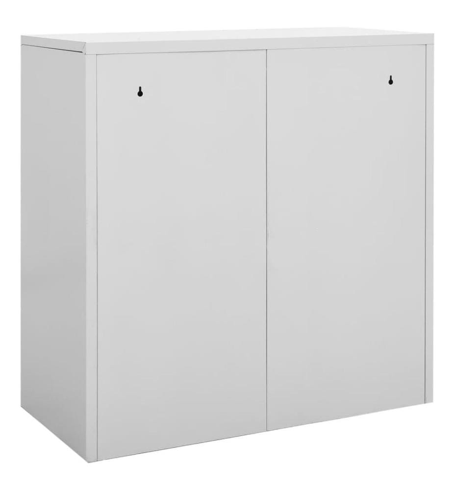 Schliessfachschrank Hellgrau 90x45x92,5 cm Stahl