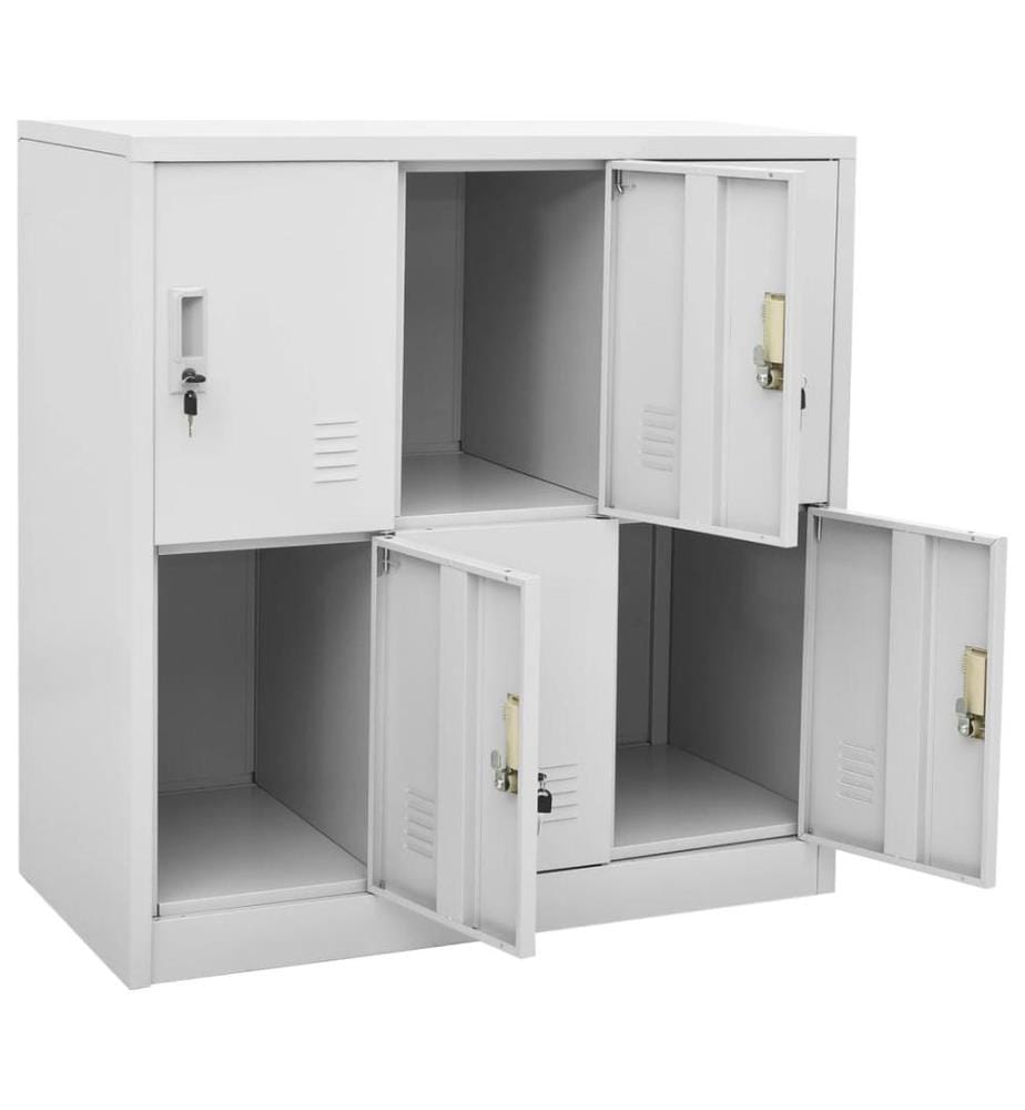 Schliessfachschrank Hellgrau 90x45x92,5 cm Stahl