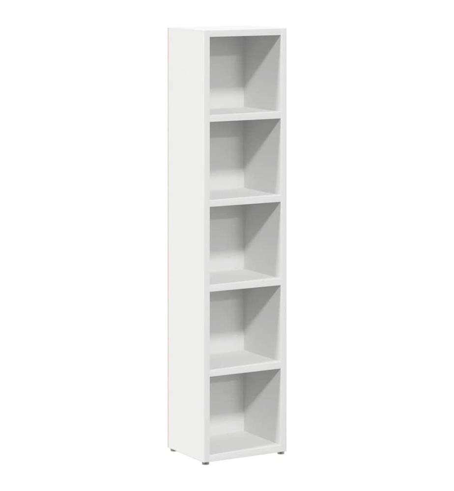 Armoires à CD 2 pcs Blanc 21x16x93,5 cm Aggloméré