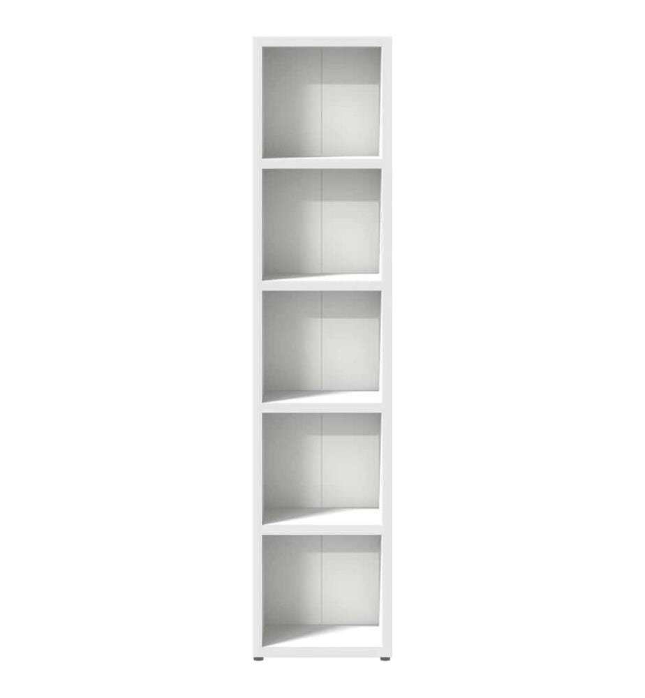 Armoires à CD 2 pcs Blanc 21x16x93,5 cm Aggloméré