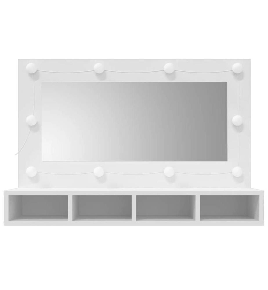 Armoire à miroir avec LED blanc 90x31,5x62 cm