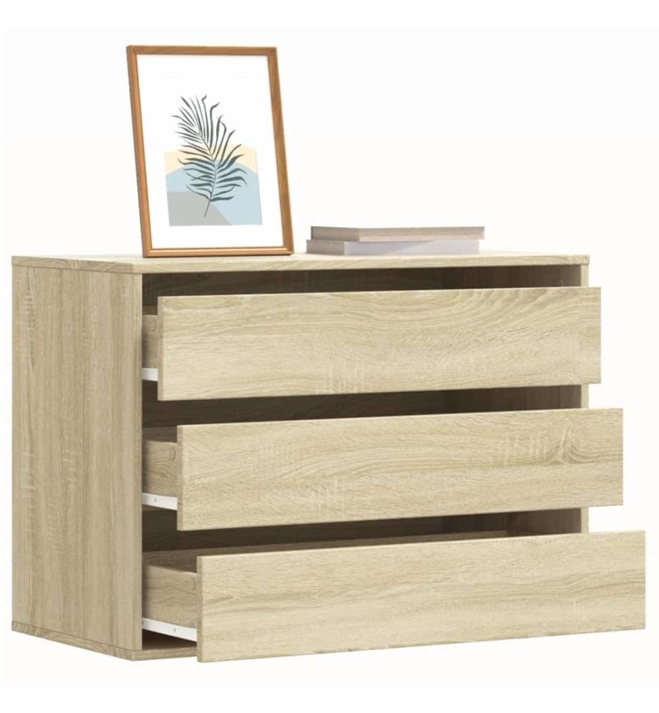 Commode d'angle chêne sonoma 80x41x58 cm bois d'ingénierie