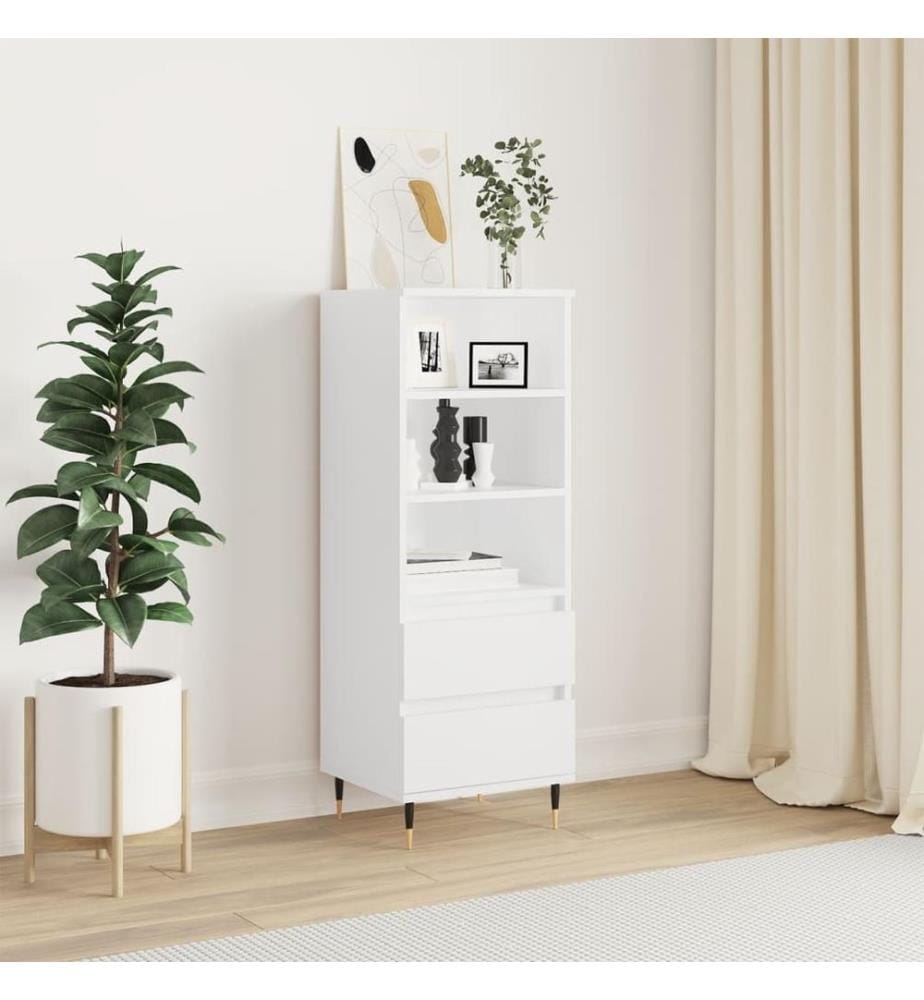 Highboard Weiss 40x36x110 cm Holzwerkstoff