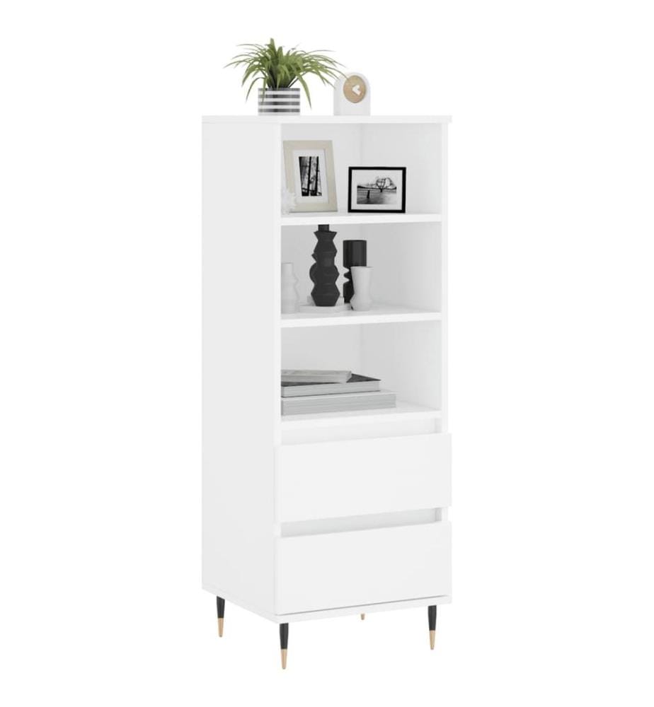 Highboard Weiss 40x36x110 cm Holzwerkstoff