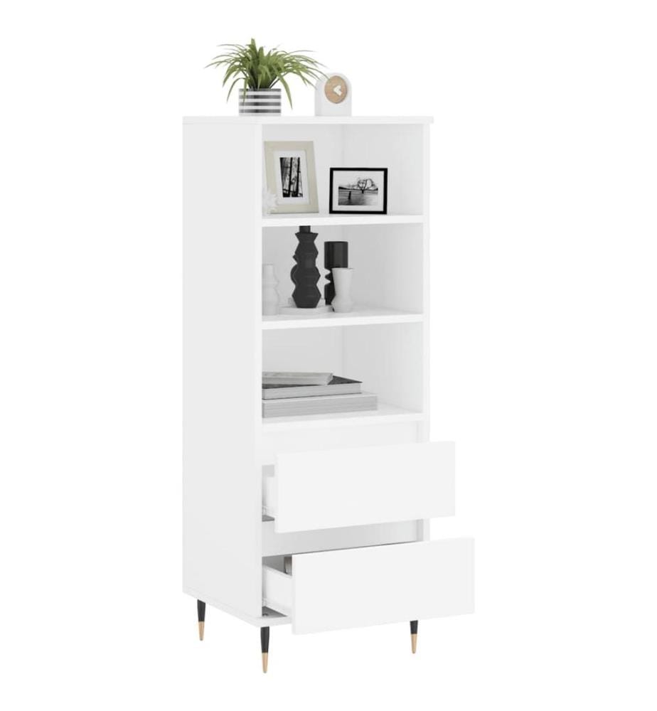 Highboard Weiss 40x36x110 cm Holzwerkstoff